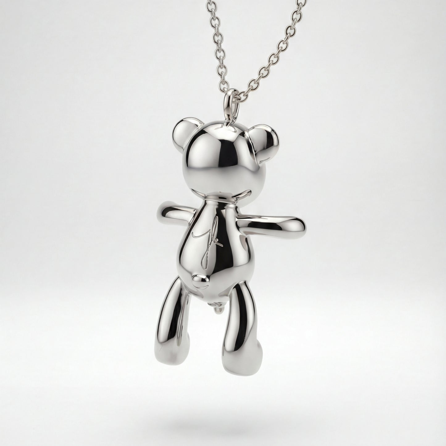 White Gold - Bare Hug Necklace - Small (25 mm)