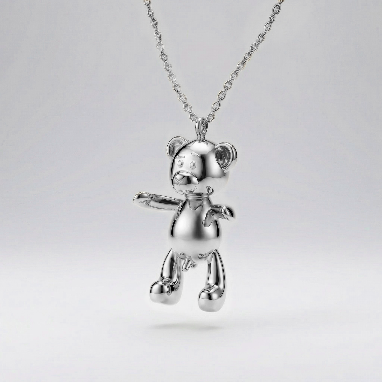 White Gold - Bare Hug Necklace - Small (25 mm)