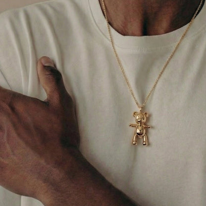 Bare Hug Necklace - Yellow Gold , large (40 mm)