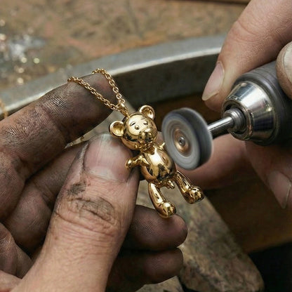 Bare Hug Necklace - Yellow Gold , large (40 mm)