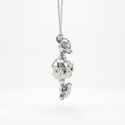 Reflections of Youth Necklace - White gold plated