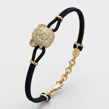 Bare Hug - Cord Bracelet, Diamonds, Paved