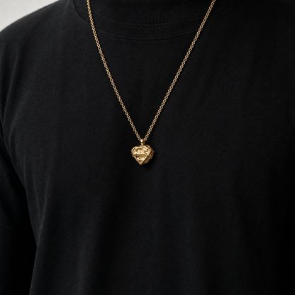 Homage of Krypton gold necklace
