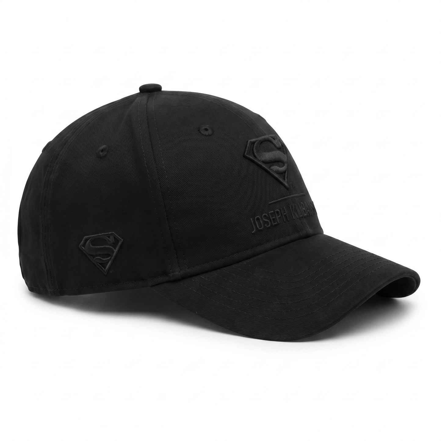 Black Baseball Cap Lockup Logo (Superman x Joseph Klibansky)