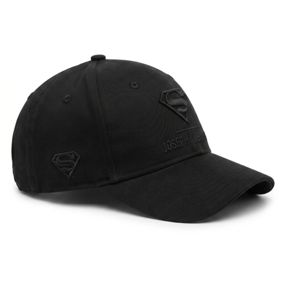 Black Baseball Cap Lockup Logo (Superman x Joseph Klibansky)