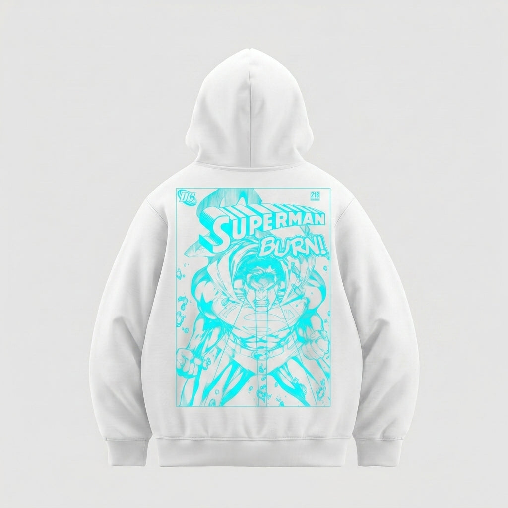Superman Burn (Superman x Joseph Klibansky) Hoodie White