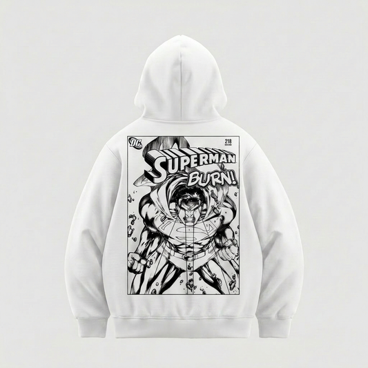 Superman Burn (Superman x Joseph Klibansky) Hoodie White