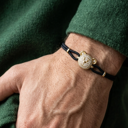 Bare Hug - Cord Bracelet, Diamonds, Pavé
