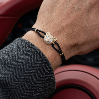 Bare Hug - Cord Bracelet, Diamonds, Pavé