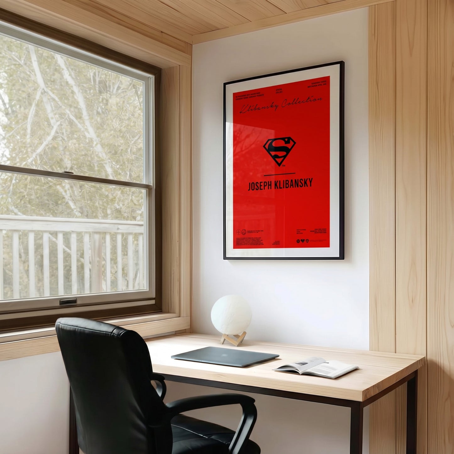 Lockup Logo Red (Superman x Joseph Klibansky) hand-signed art poster (no frame)