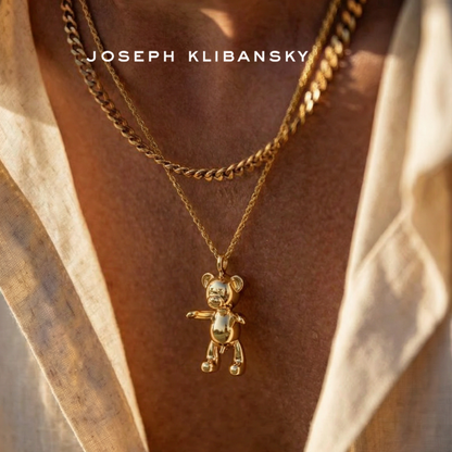 Bare Hug Necklace - Yellow Gold , large (40 mm)